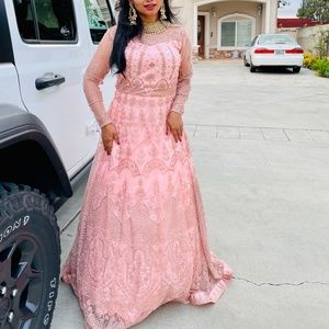 Pink bridesmaids gown